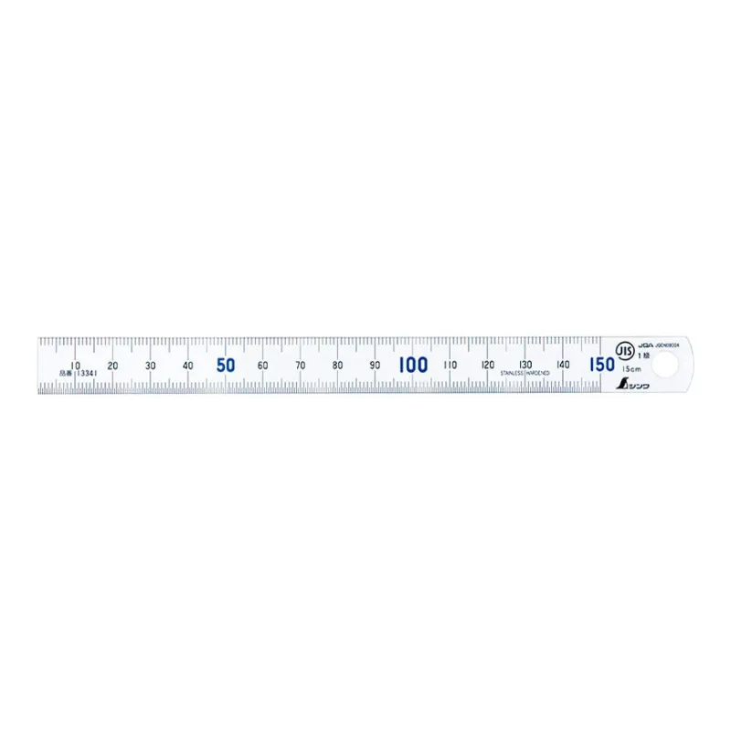 13341：直尺 タフホワイト １５cm：ＪＩＳ適合品・青数字入