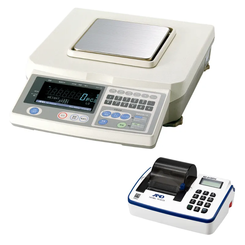 A&D カウンティングスケール FC-2000Si：サーマルプリンタAD-8129TH付き