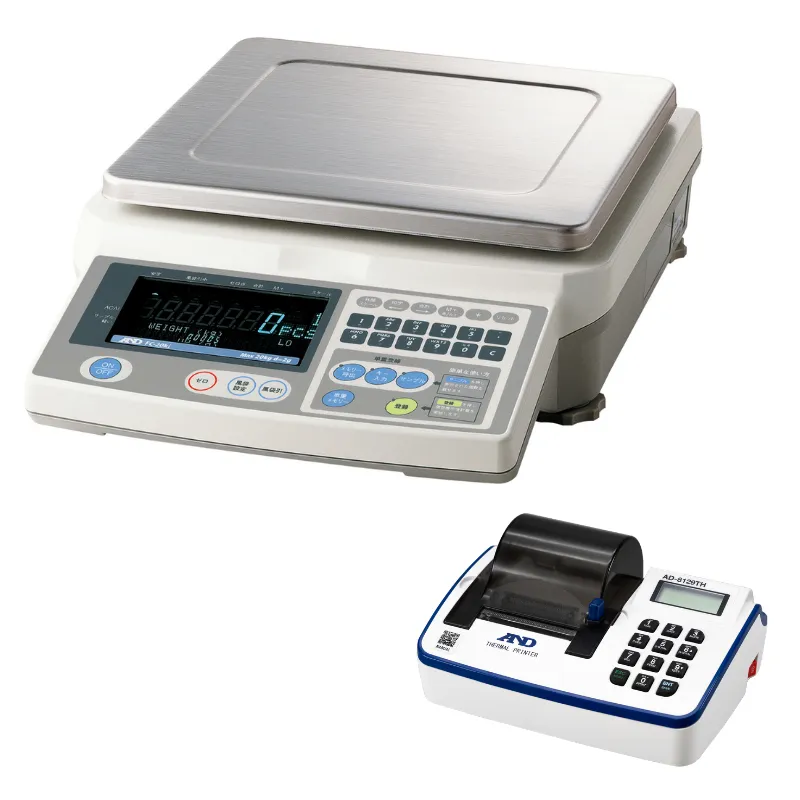 A&D カウンティングスケール FC-20Ki：サーマルプリンタAD-8129TH付き