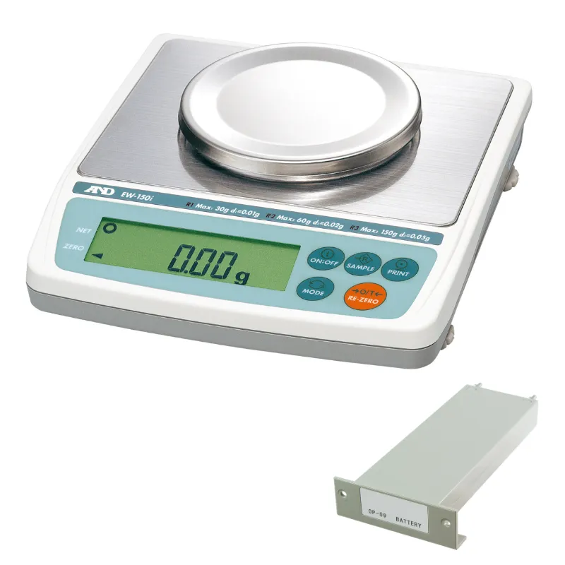 A&D 電子天秤 EW-150i：内蔵バッテリ付き