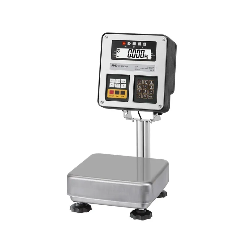 A&D 検定付 本質安全防爆デジタル台はかり HV-15KCEPB-K：トリプルレンジ (地域番号3)　出荷時一般校正証明書付