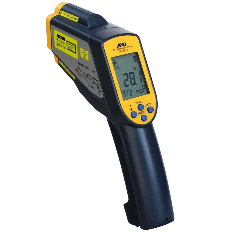 赤外線放射温度計  ＡＤ-５６１６：-６０℃～１５００℃・放射率設定可能
