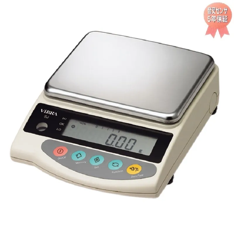 新光電子(VIBRA)高精度天秤 SJ6201｜ひょう量：6,200g 最小表示：0.1g
