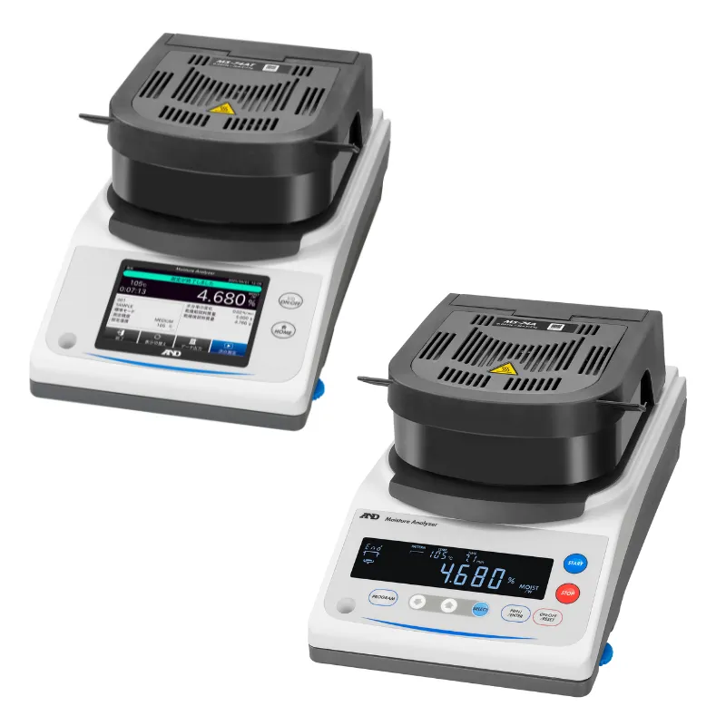 A&D 加熱乾燥式水分計シリーズ｜出荷時JCSS校正証明書付｜最小表示0.001g～0.005g ひょう量51g～71g