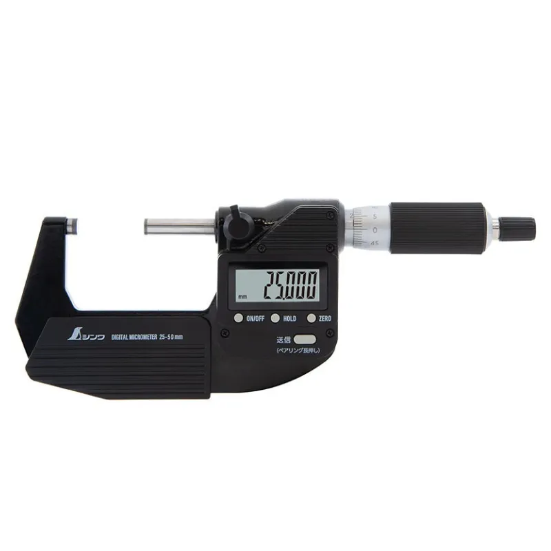19101：デジタルマイクロメーター ２５～５０mm防塵防水　転送機能 JCSS校正証明書付