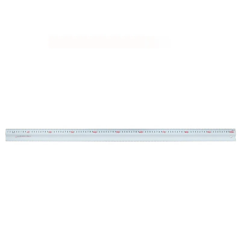 ６５０７５：アルミカッター定規 カルカッター １m：スベリ止付・赤数字入