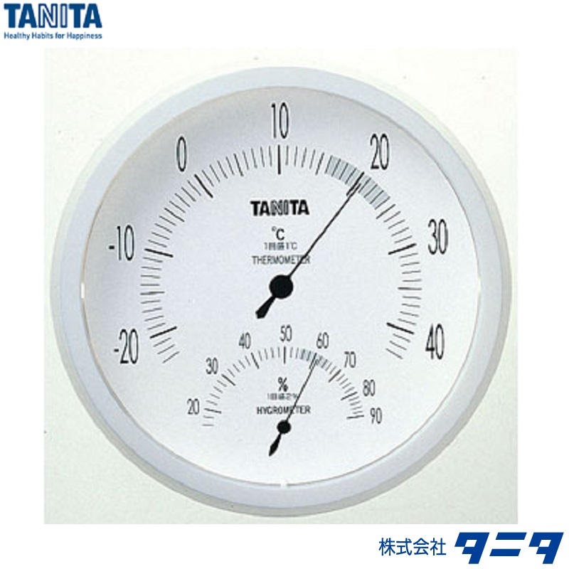 ㈱タニタ 温湿度計 ＴＴ-４９２-ＷＨ(Ｎホワイト)/温度計・湿度計の通販｜はかり商店【公式】